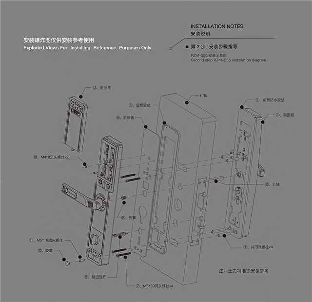 RZM-555HG指纹感应密码锁