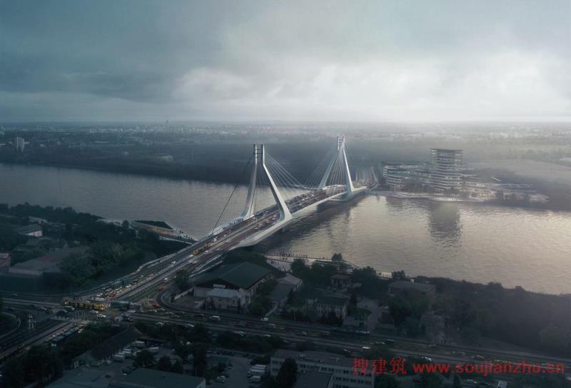 UNStudio设计跨越多瑙河的新人行桥
