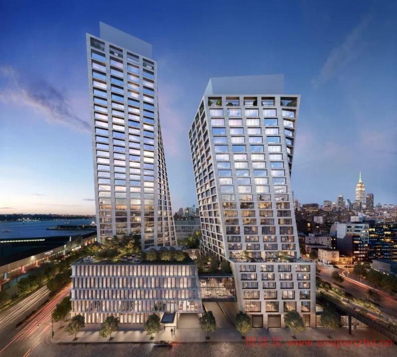 BIG在纽约建造的两座扭曲塔楼