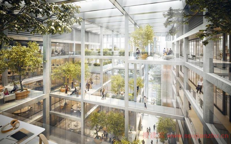 Foster + Partners 在卢森堡设计的开放式办公楼