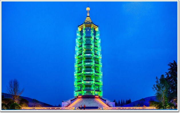 南京大报恩寺，用点支式幕墙还原“世界七大奇迹”